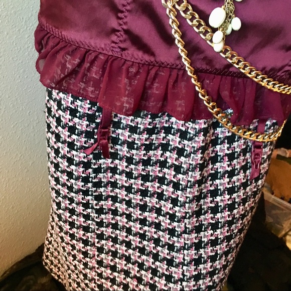 💍 Vintage Uniform John Paul Richard Checker Skirt - Picture 4 of 8